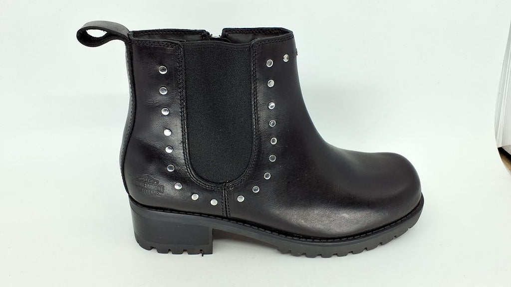 Harley-Davidson Footwear Women's Ashby Pull On Boot, Black, 8.5