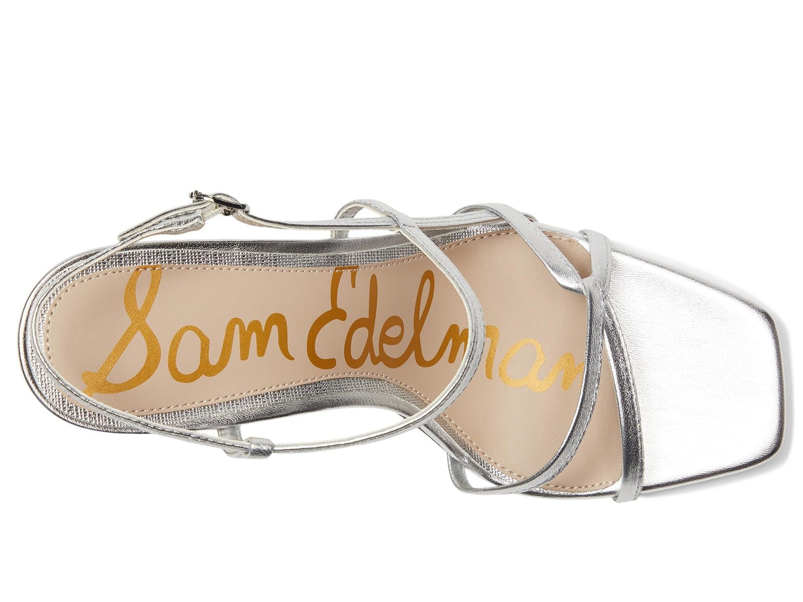 Sam Edelman Women's Emmie Heeled Sandal, Soft Silver, 7.5