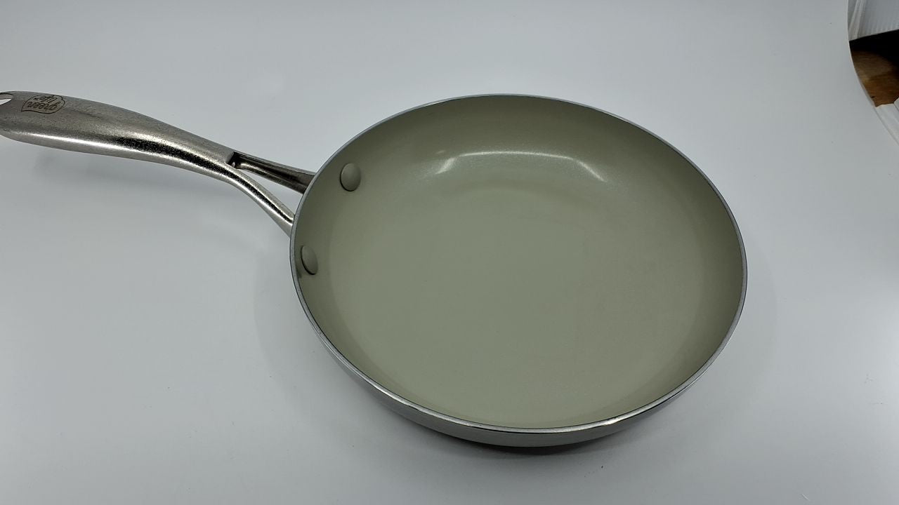 GreenLife 8" Ceramic Nonstick Frying Pan, Multi Clad, Dishwasher Safe