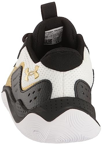 Under Armour Unisex Pre School Jet '23, (100) White/Black/Metallic Gold, 2, US