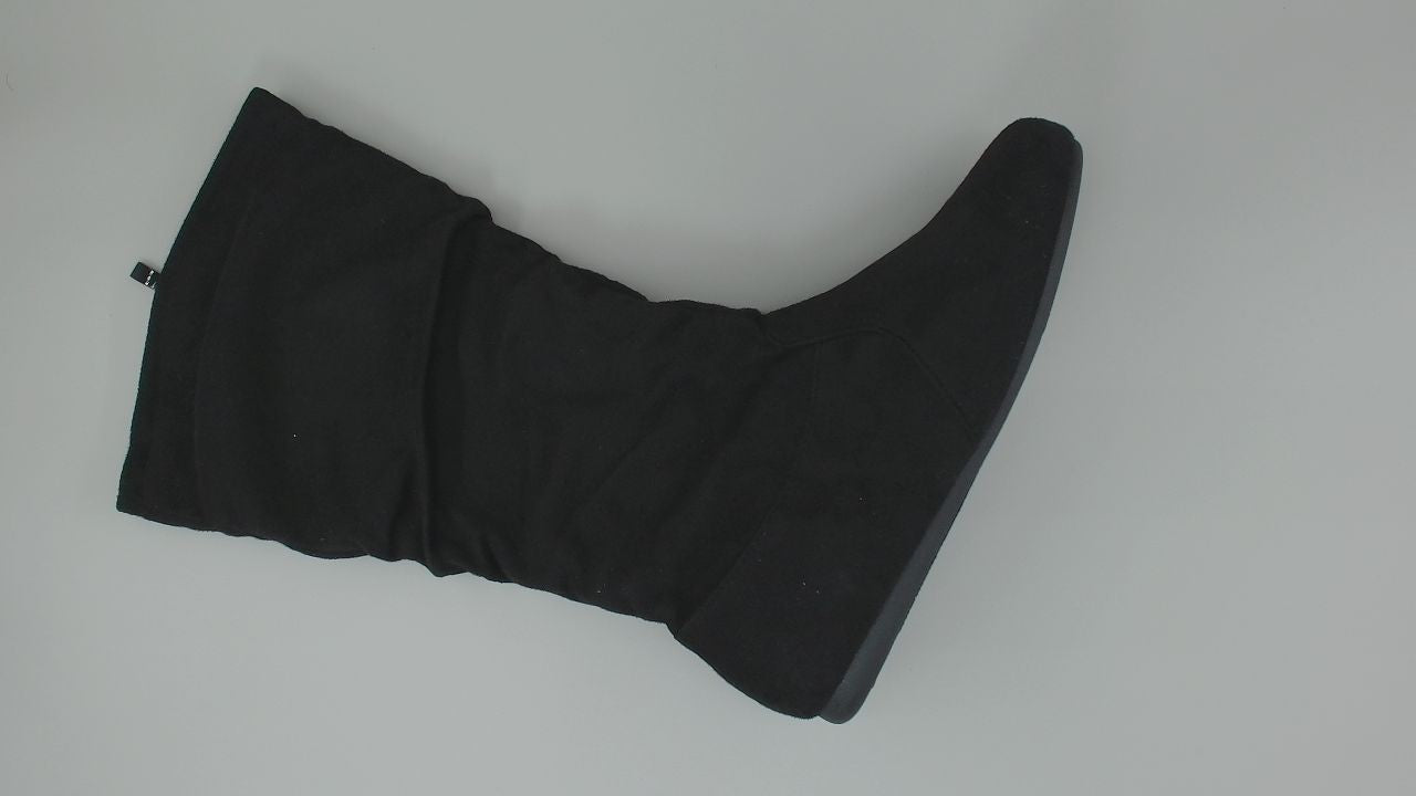 Olivia K Womens Low Heel Mid-Calf Slouchy Suede Casual Boots with Side Zipper