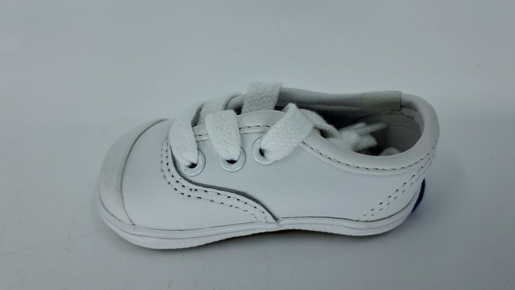 Keds Kid's Champion Lace Toe Cap Sneaker, White, 1 Medium Little Kid