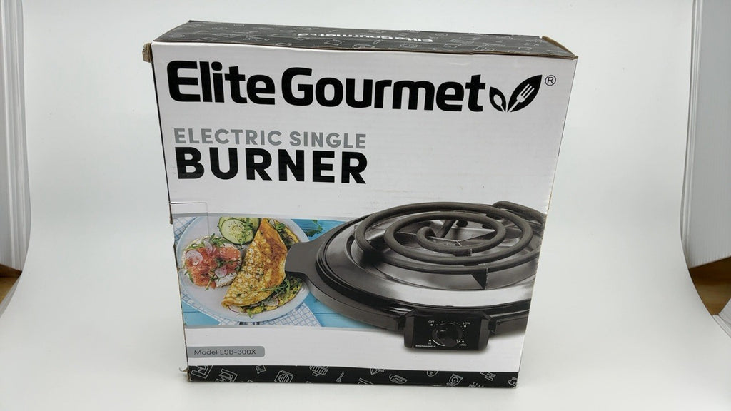 Elite Gourmet 1000W Electric Hot Plate, Coiled Burner, Easy Clean, Black