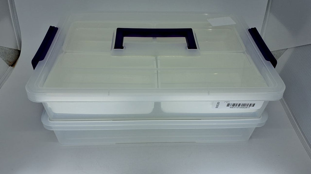 Stackable 9 Qt Clear Storage Bin w/ Lids, Ideal for Crafts & Organizing