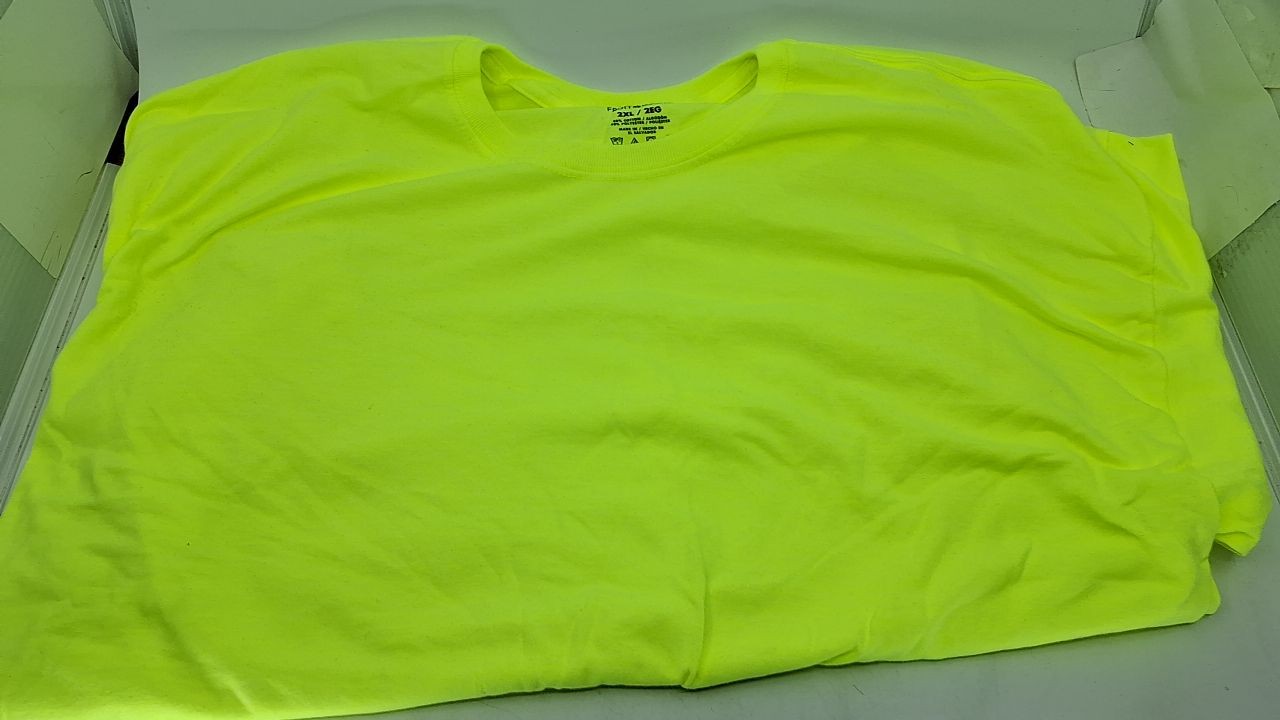 Fruit of the Loom Men's Eversoft T-Shirts 2-Pack, Safety Green, XX-Large