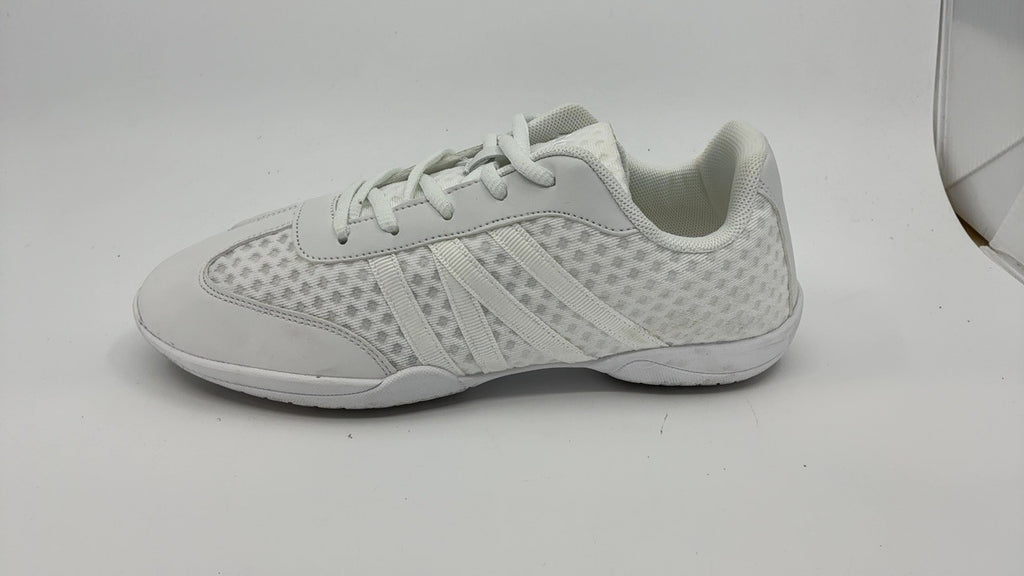 Girls Size 9 Cheer Shoes White Microfiber Breathable Dance Sneakers