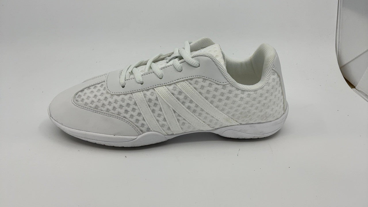 Girls Size 9 Cheer Shoes White Microfiber Breathable Dance Sneakers