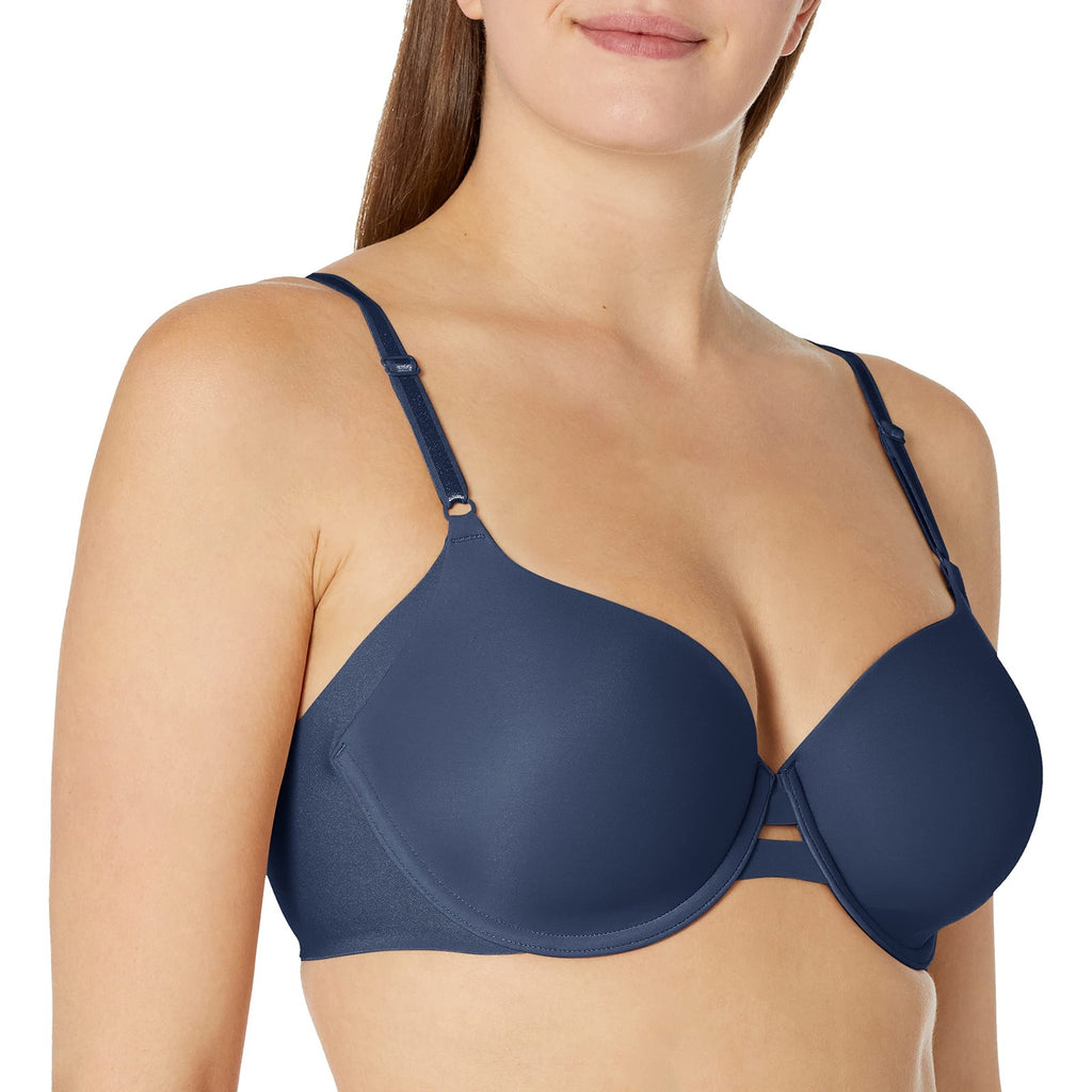 Simply Perfect 38D Underwire Bra, Button Blue, Plus-Size, Warner's