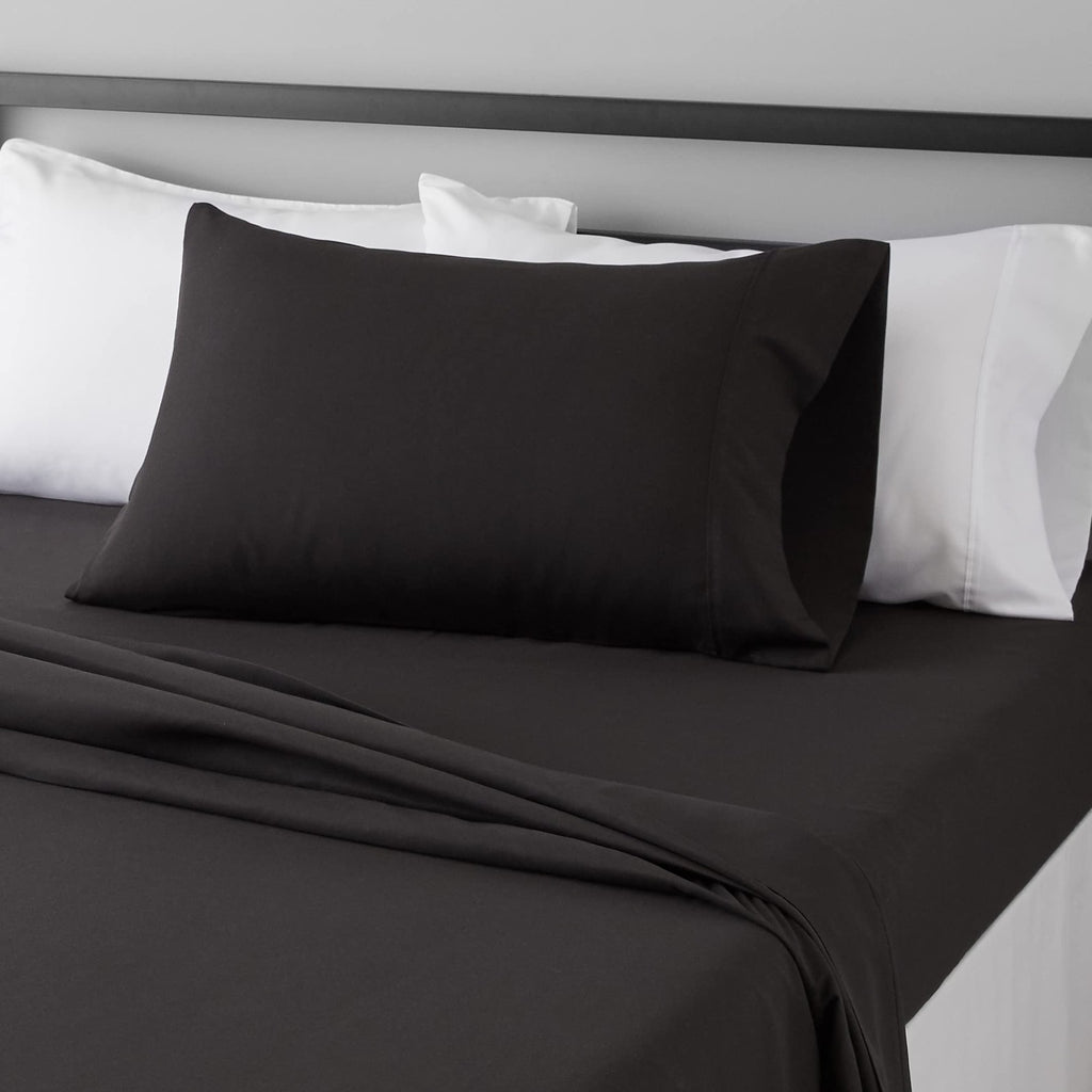 Lightweight Microfiber Sheet Set, Twin XL, 3-Piece, Deep Pockets, Black