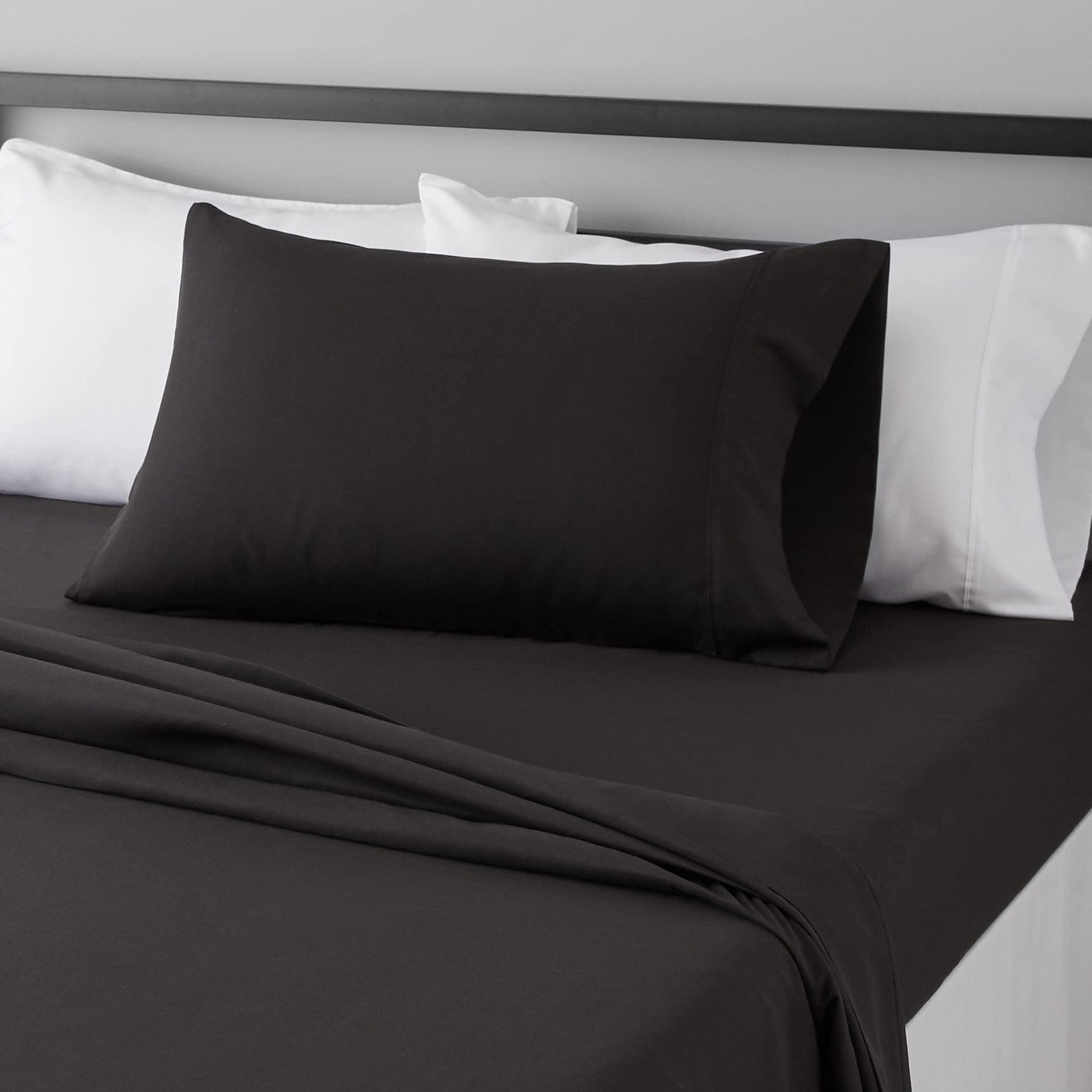 Lightweight Microfiber Sheet Set, Twin XL, 3-Piece, Deep Pockets, Black