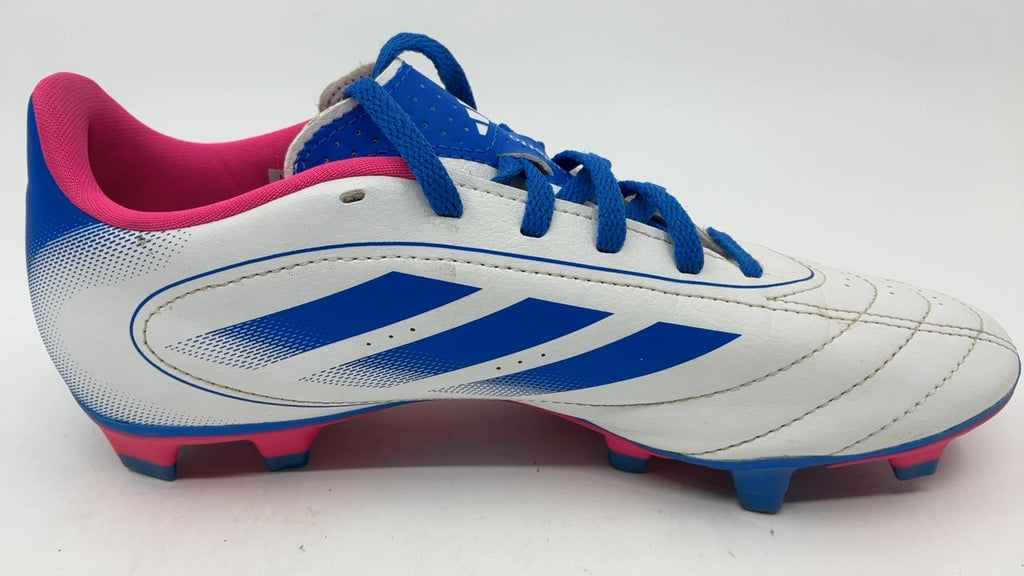 Adidas Goletto IX Soccer Shoes, Synthetic, White/Bright Royal, 6.5