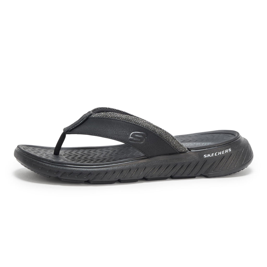 Skechers Men's Harver Thong Sandal, BBK, 12