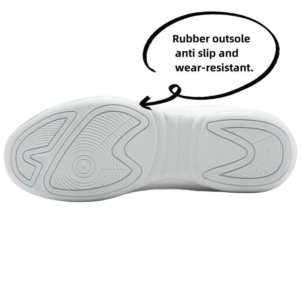 Girls Size 9 Cheer Shoes White Microfiber Breathable Dance Sneakers