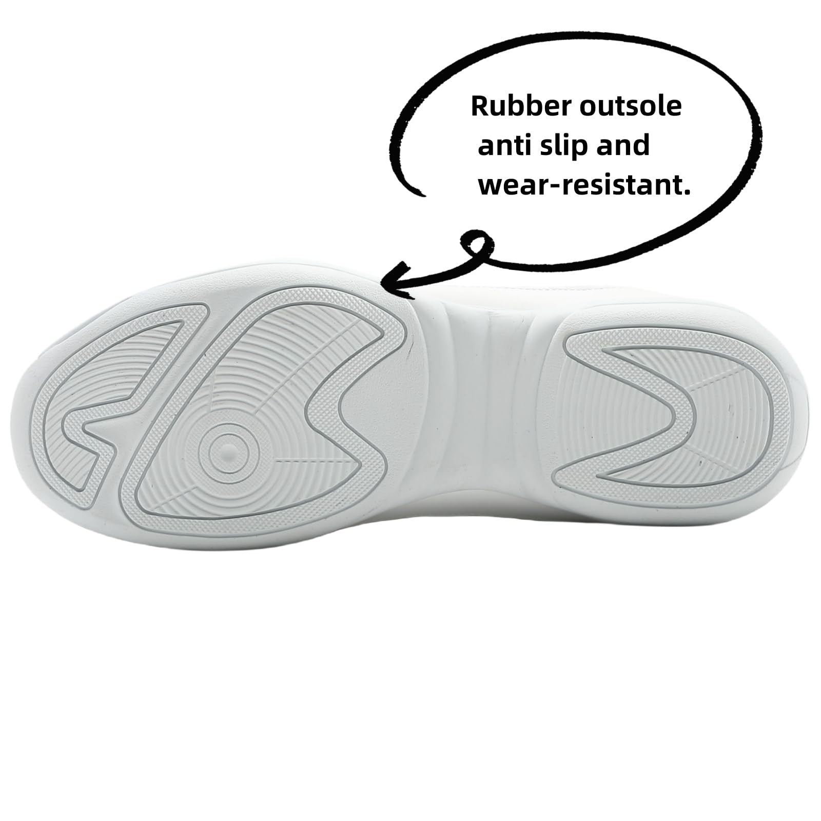 Girls Size 9 Cheer Shoes White Microfiber Breathable Dance Sneakers