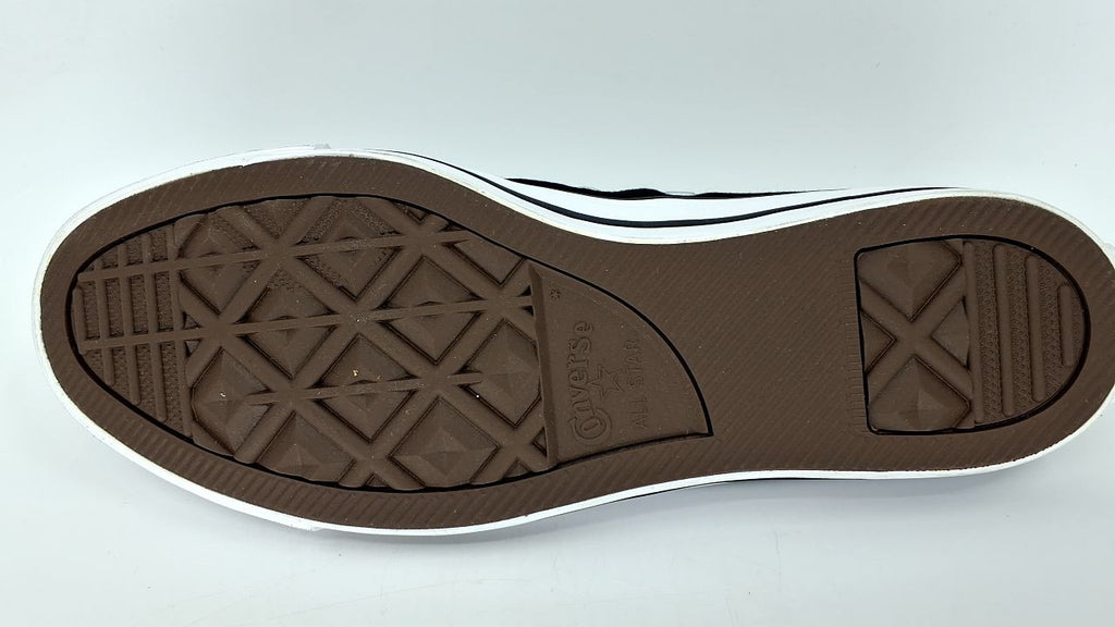 Converse Jack Purcell Unisex Sneakers, White/White/Black, Black, 8.5 US