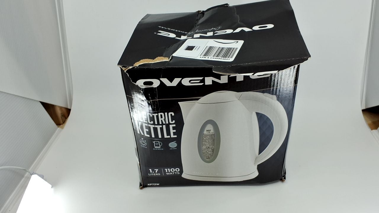 1.7L OVENTE Electric Kettle, Fast Boiling, BPA Free, White KP72W