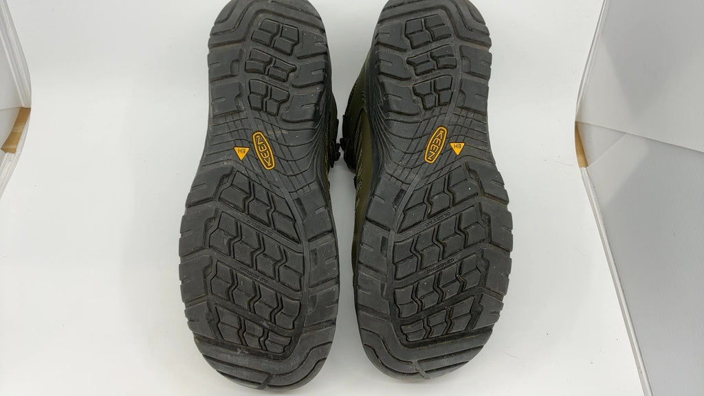 KEEN Reno Mid Waterproof Athletic Work Boots 11W Composite Toe Dark Olive