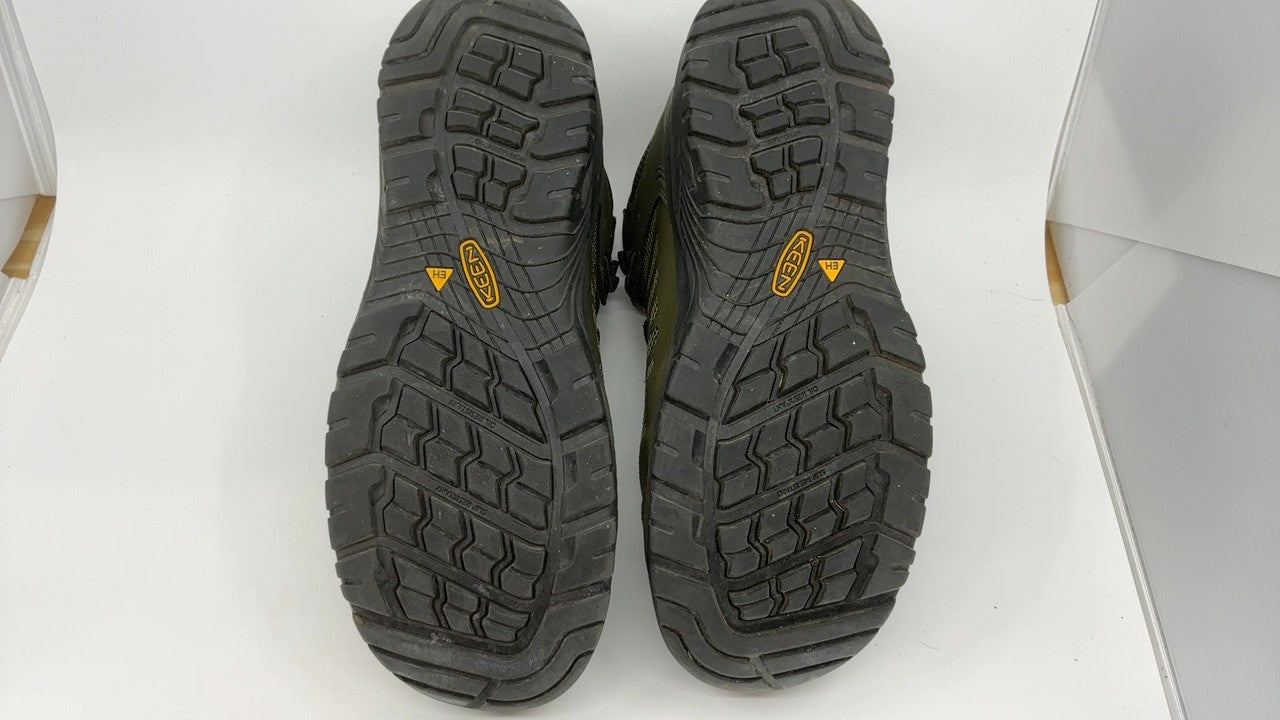 KEEN Reno Mid Waterproof Athletic Work Boots 11W Composite Toe Dark Olive