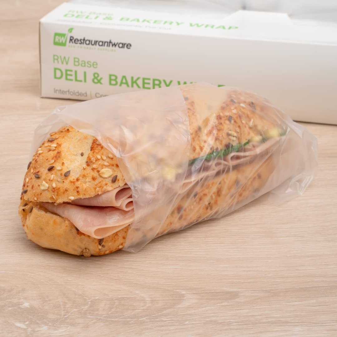 Interfolded Plastic Deli Wraps, 10.75 x 12 In, 1000 Sheets, Disposable
