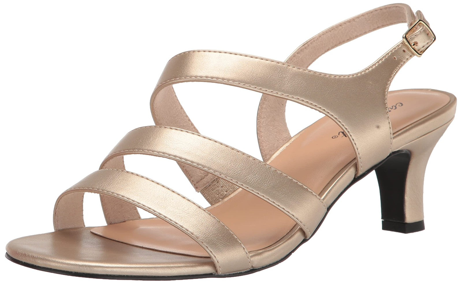 Easy Street Women's Como Heeled Sandal, Champagne, 10
