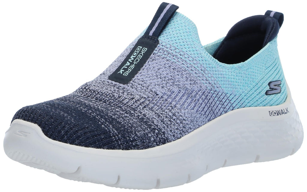 Skechers Women's Go Walk Flex Cali Sunset Sneaker, Navy/Aqua, 13