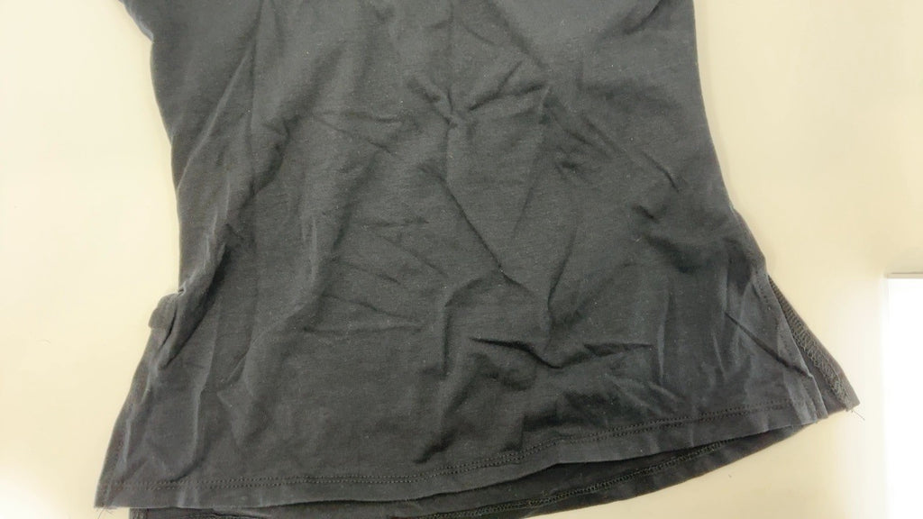 Womens Black Tube Top Strapless Split Hem Fitted Size Large