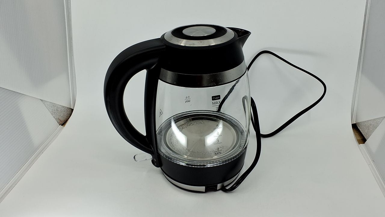 1.8L Chefman Electric Kettle, Hot Water Boiler, Auto Shut Off, Black