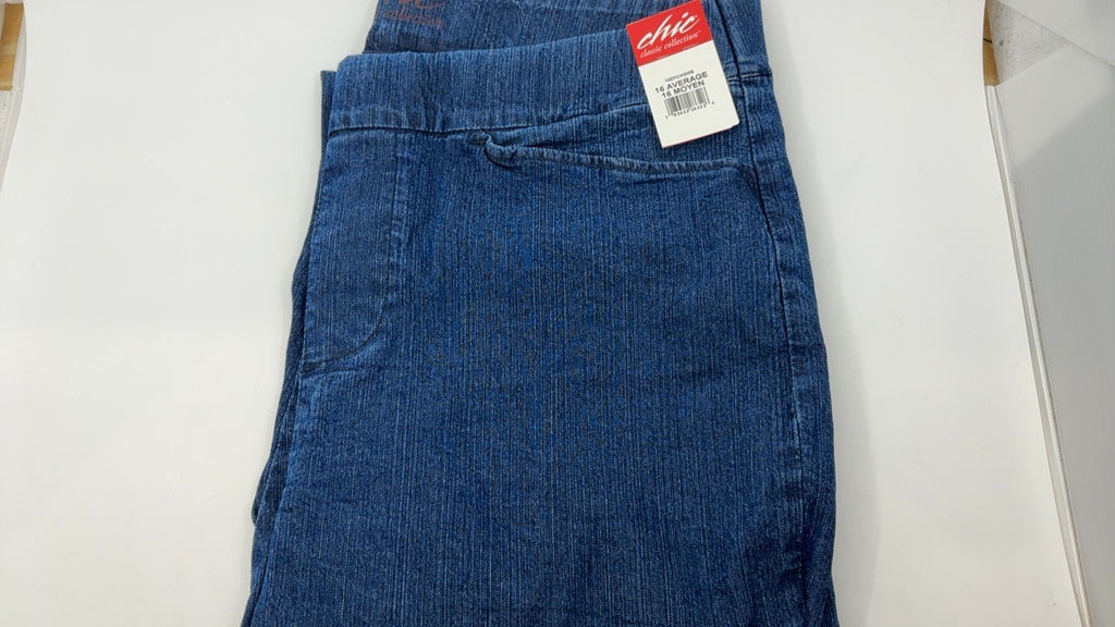 Chic Classic Collection Women's Easy-Fit Elastic-Waist Pant, Mid Shade, 16