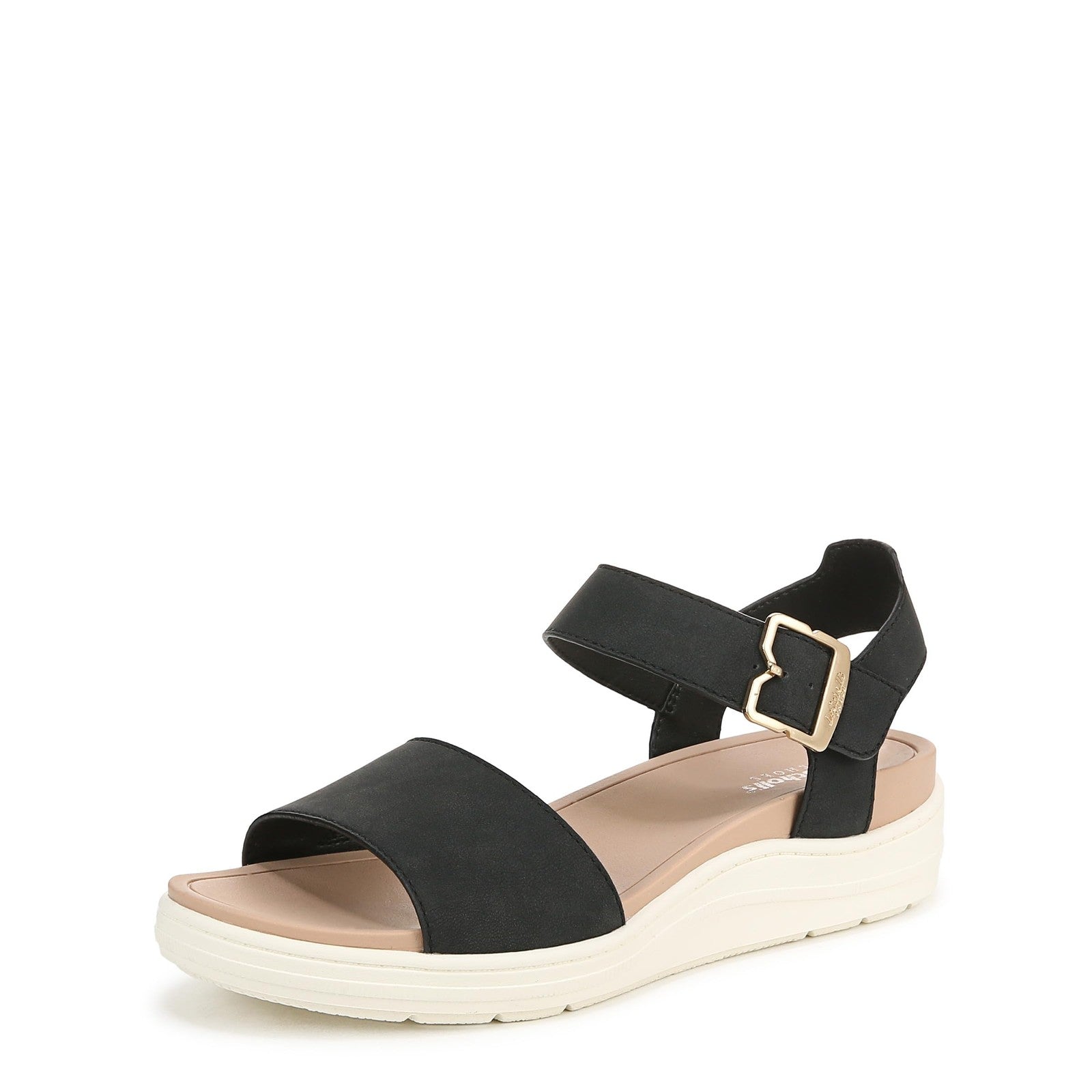 Dr. Scholl's Shoes Womens Time Off Sky Sandal Black Smooth 8.5