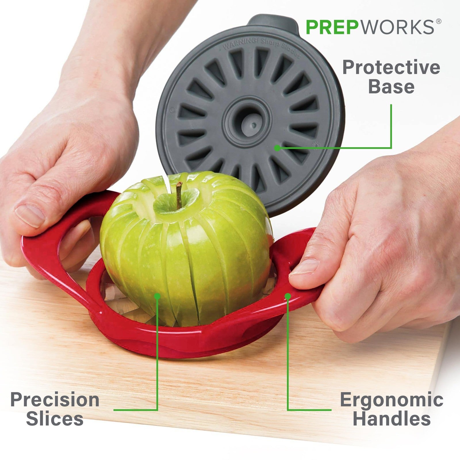 PrepWorks 16-Slice Apple Cutter & Corer - Safety Cover Included