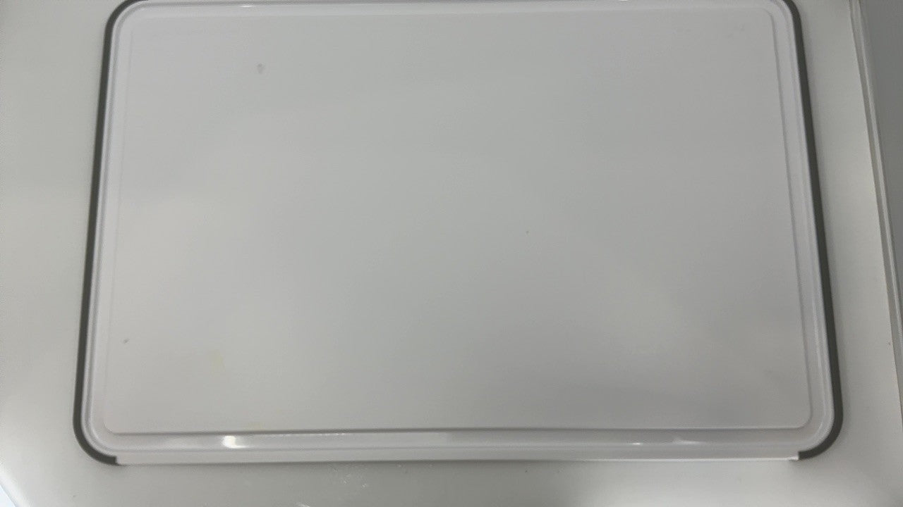 KitchenAid Classic 12x18 Plastic Cutting Board, White/Gray, Dishwasher Safe