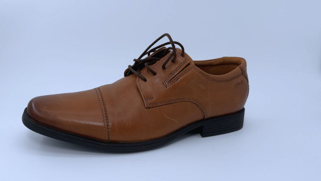 Clarks Men's Tilden Cap, Dark Tan Leather, 10.5M