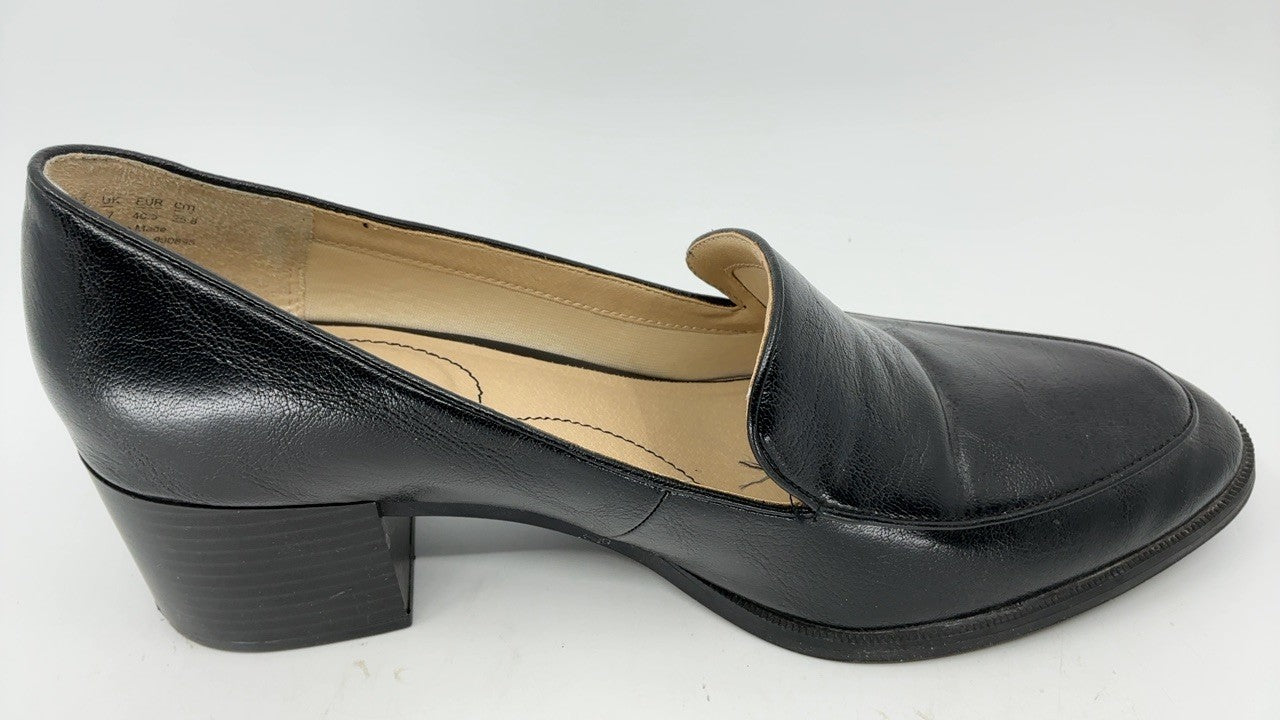 LifeStride Womens Devyn Block Heel Loafer, Black, 9 Wide US