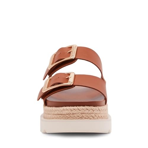 Madden Girl Women's Mythicall Flat Sandal, Dark Caramel, 10
