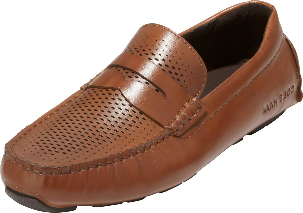 Cole Haan Mens Grand Laser Penny Driver, British Tan/Java, 10.5-M US