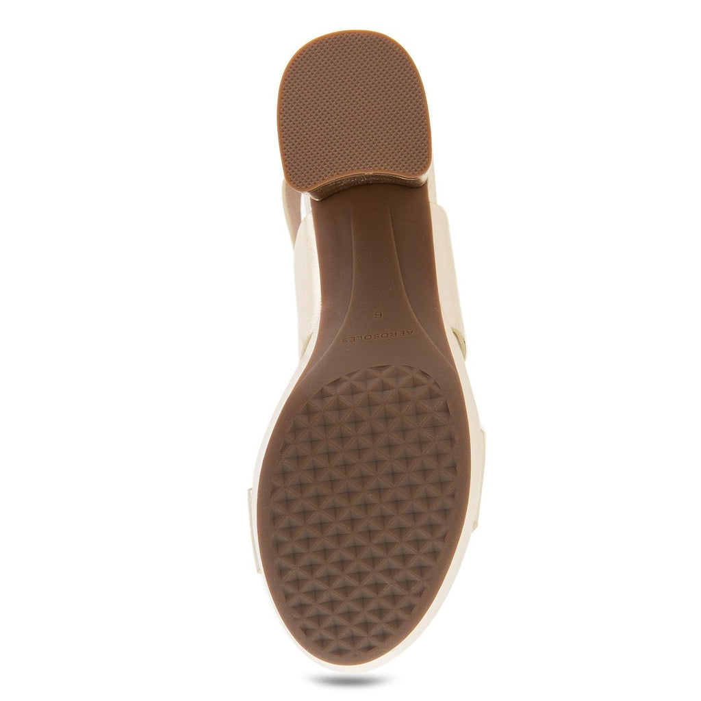 Aerosoles Women's CAMILIA Heeled Sandal, Soft Gold PU, 7 Wide