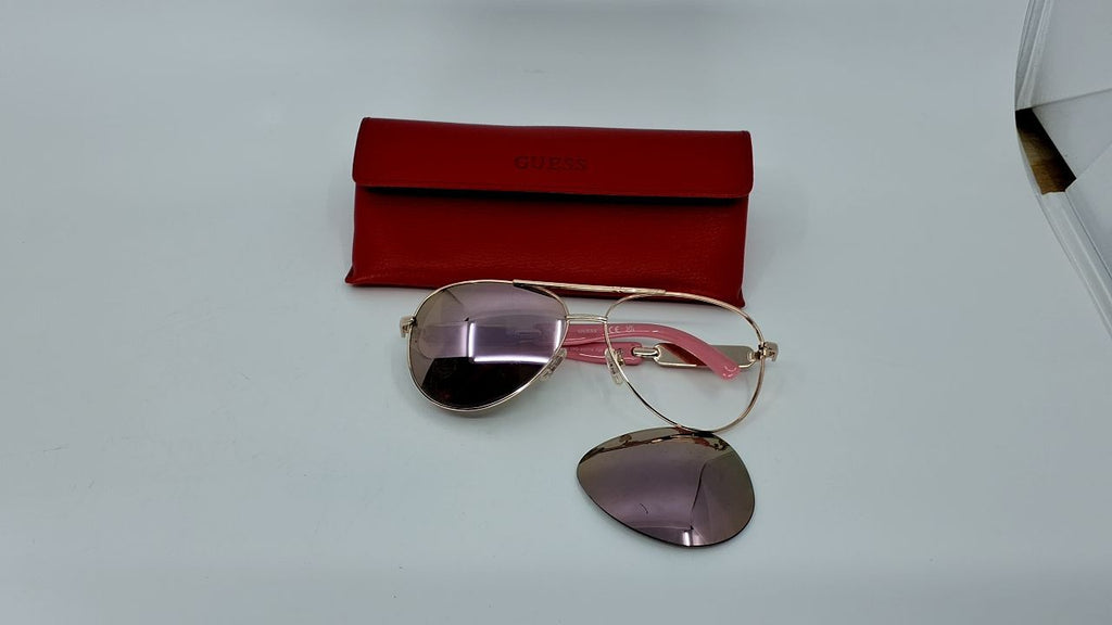 GUESS womens Metal Aviator Sunglasses, 28g, 60 mm US