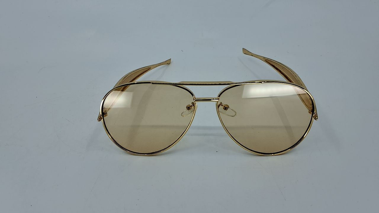 GUVIVI Oversized Gold Aviator Sunglasses for Men & Women, 70s Retro