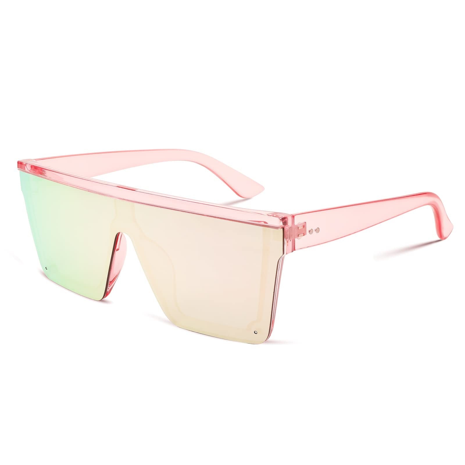 FEISEDY Oversized Sunglasses Mens Womens Flat Top Square Trendy Shades B2470