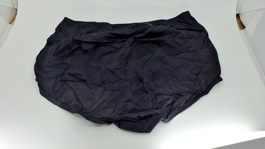 Size 7 Vanity Fair Brief #15712, Midnight Black, Comfortable Nylon