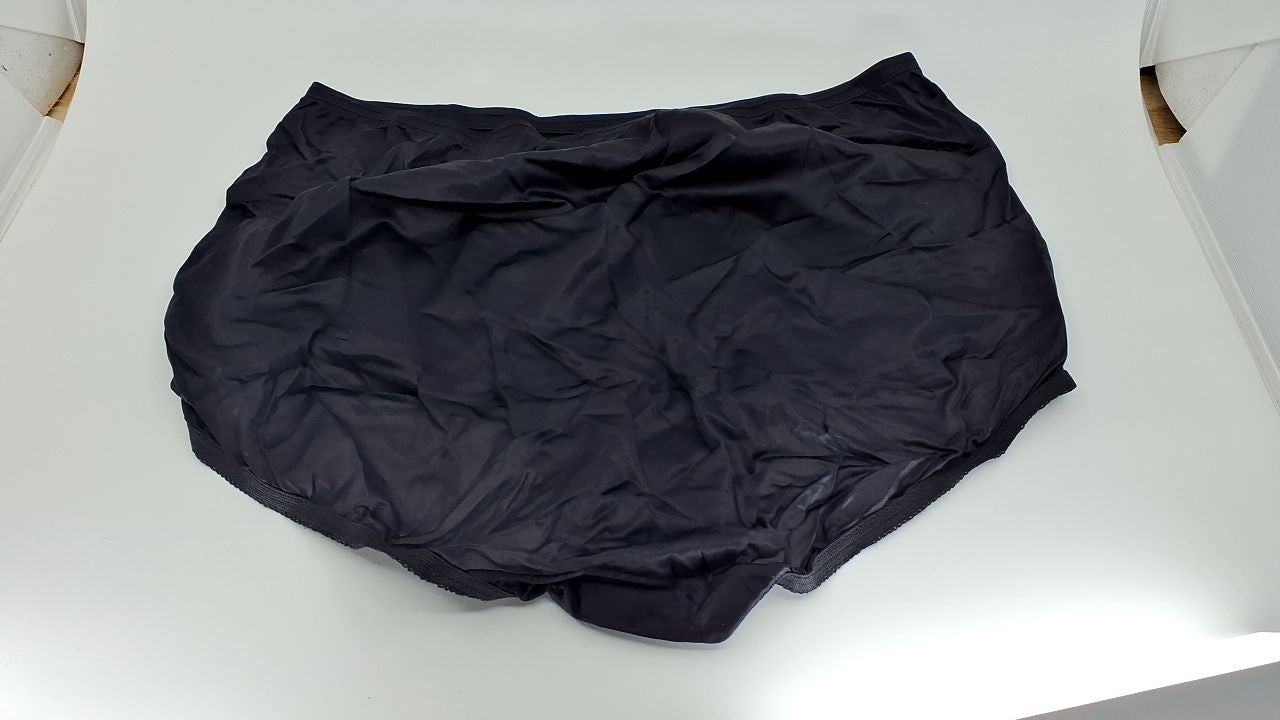 Size 7 Vanity Fair Brief #15712, Midnight Black, Comfortable Nylon