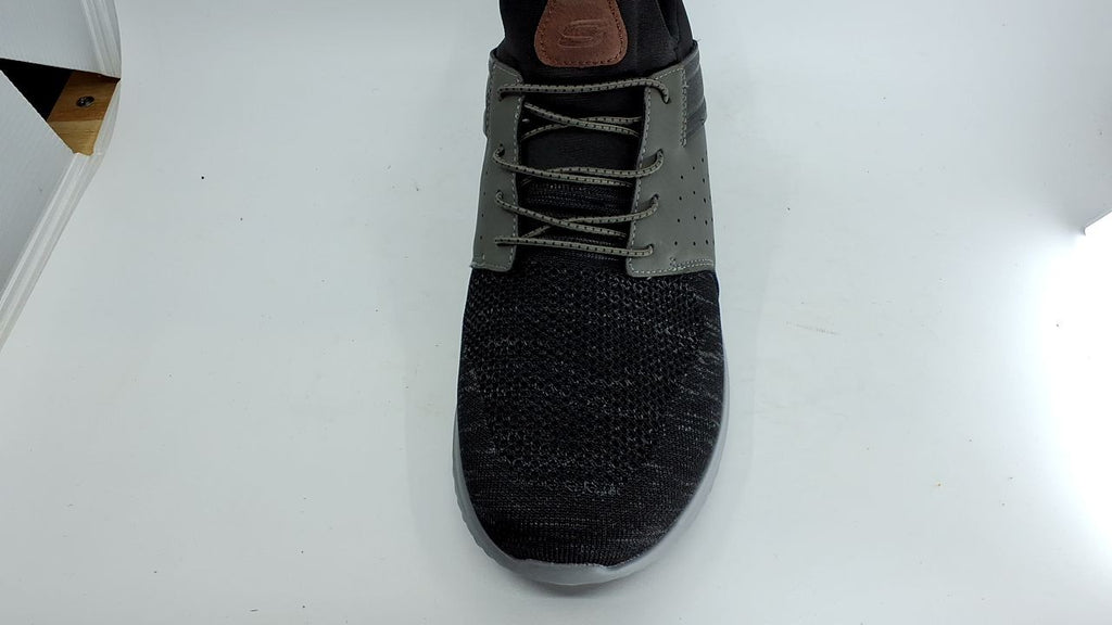 SKECHERS Delson 3.0 Cicada Men's Sneakers 11.5 Wide Black/Grey