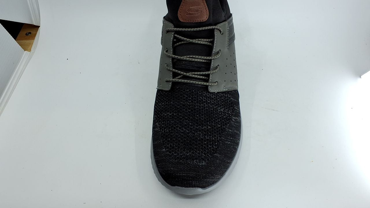SKECHERS Delson 3.0 Cicada Men's Sneakers 11.5 Wide Black/Grey