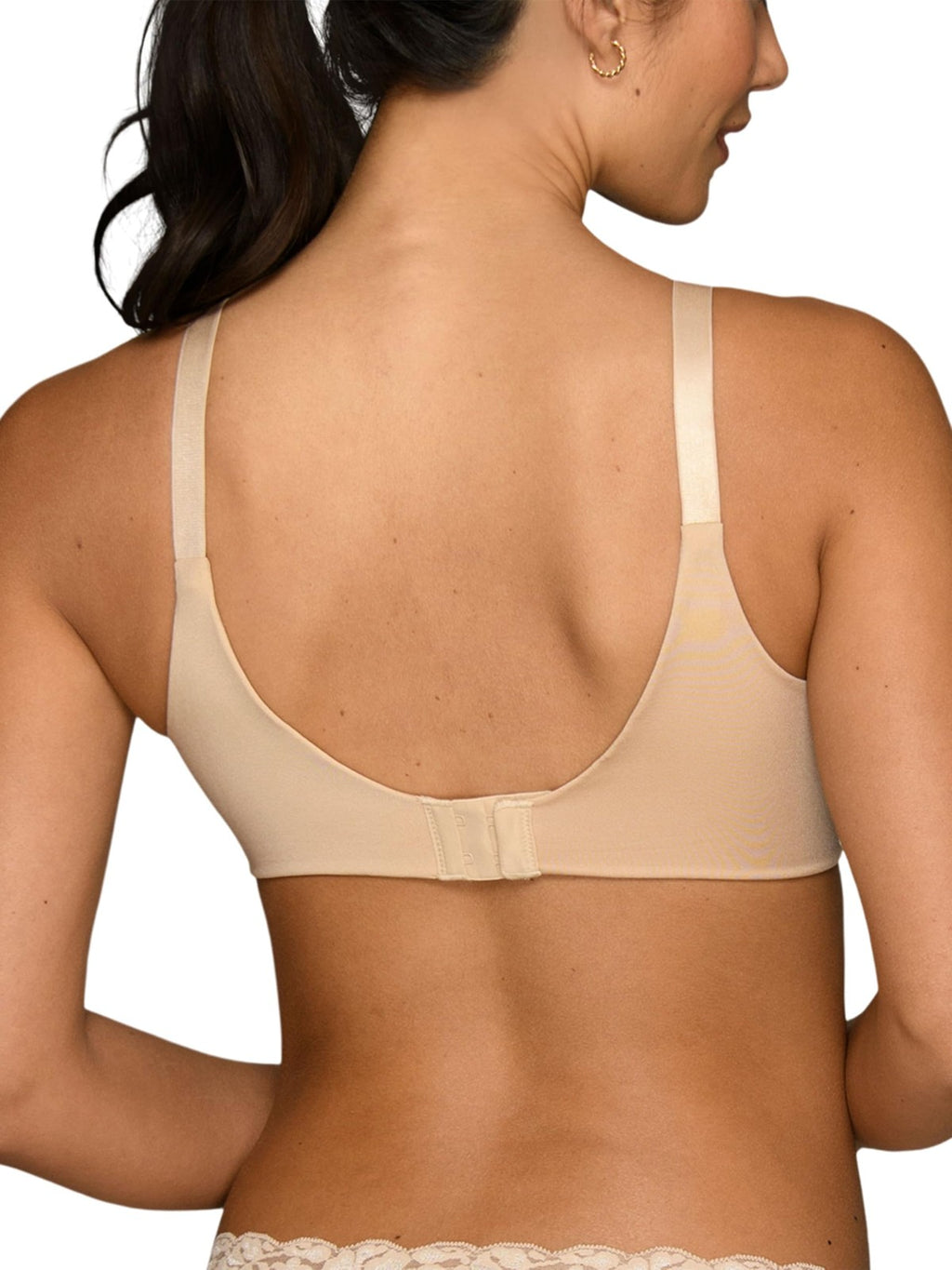 Vanity Fair Beauty Back Smoothing Bra 40B Wireless Beige 4-Way Stretch