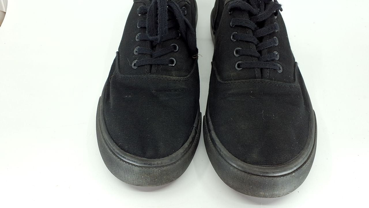 Men's Lugz Lear Classic Sneakers Black 10.5 W Lace-Up Canvas Shoes
