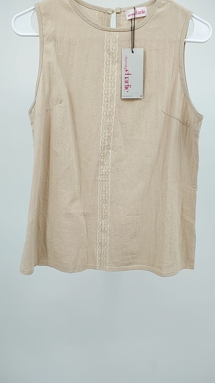 Lace Detail Round Neck Tank and Shorts Set