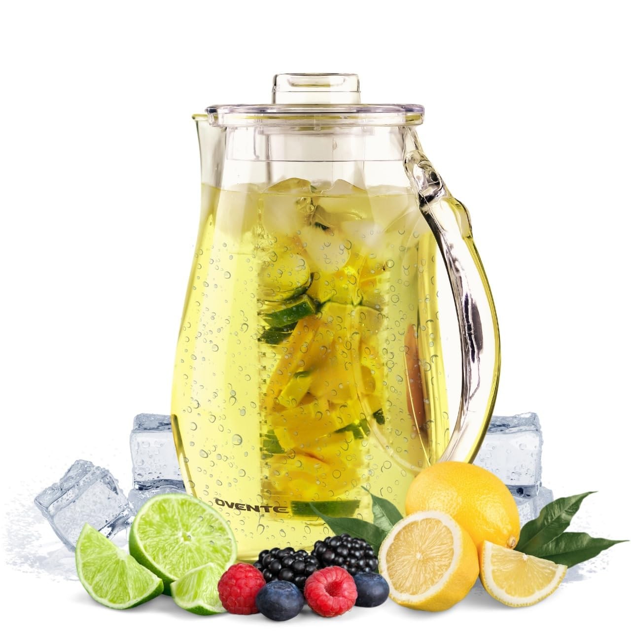 OVENTE 2.5L Fruit Infusion Water Pitcher, BPA-Free, Clear Acrylic