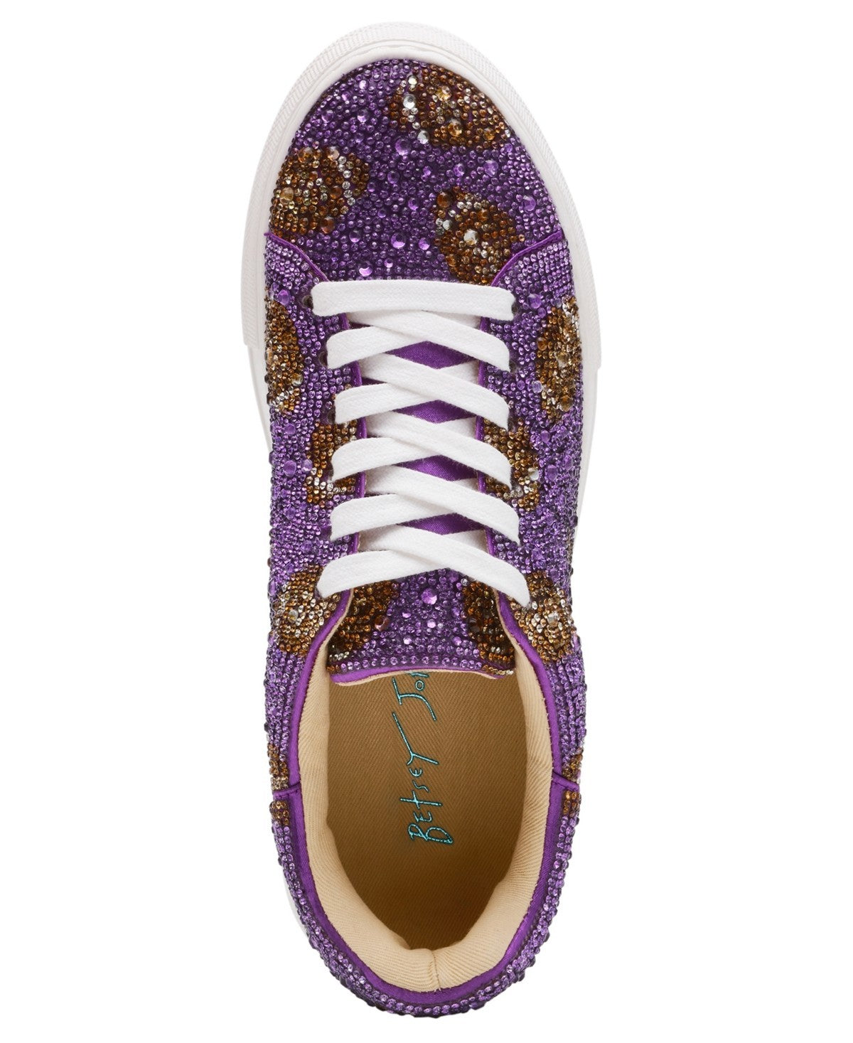 Betsey Johnson Women's Sidny Sneaker, Purple Football, 9.5