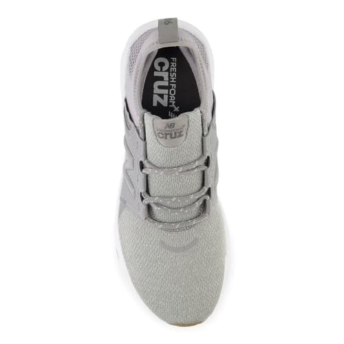 New Balance Men's Running Shoe, Fresh Foam X Cruz V3, Grey/White, 8