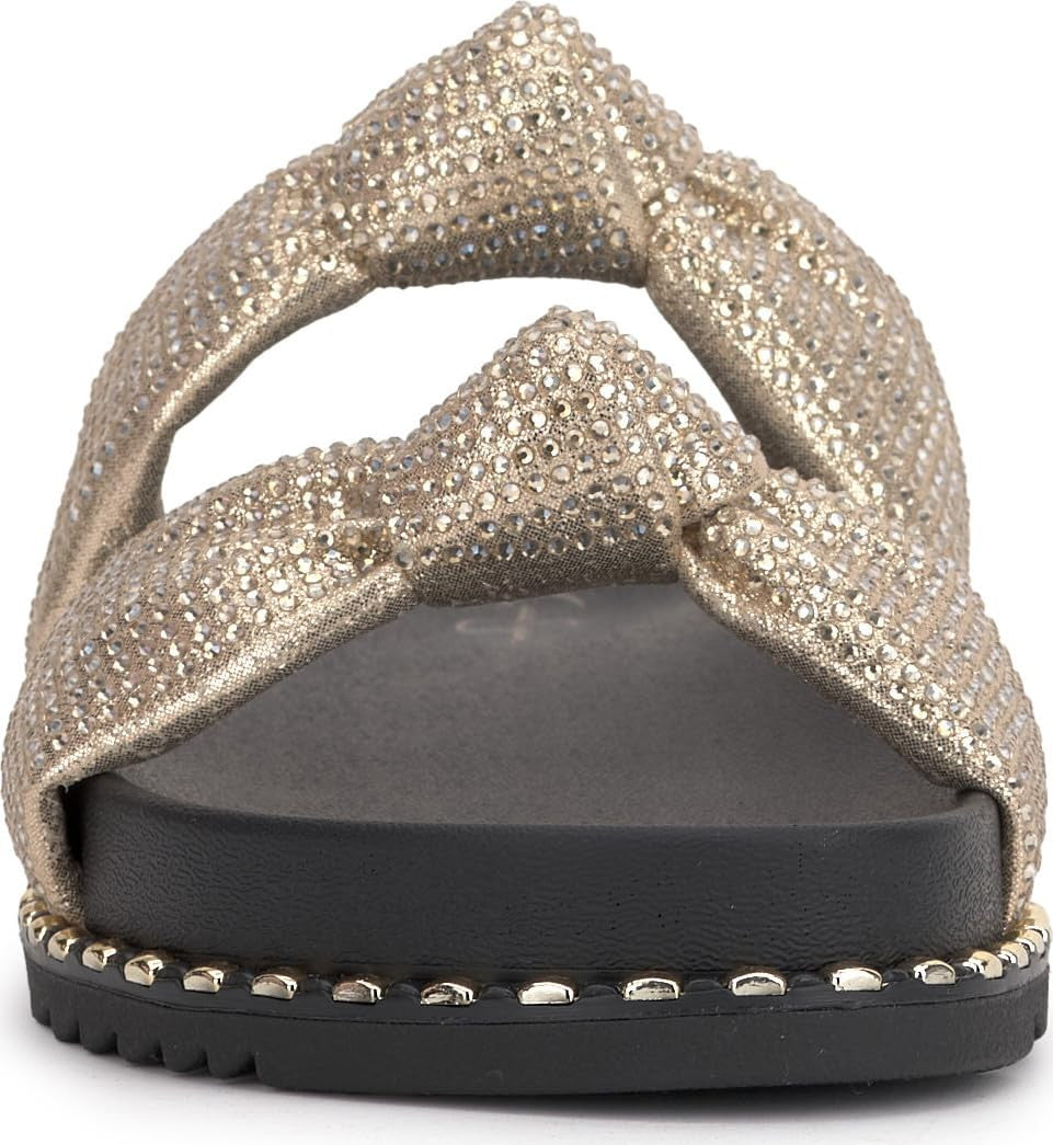 Jessica Simpson Women's Caralyna Slide Sandal, Champagne, 6